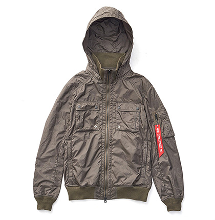 HOODED RIB JACKET
